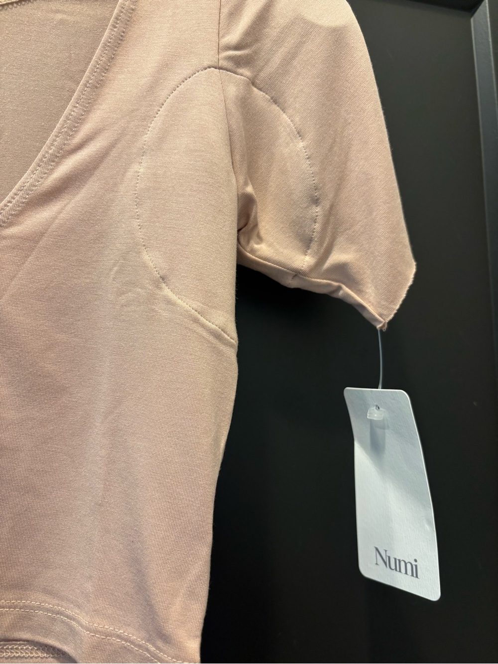 Numi The Crop Undershirt Almond M NWT Sweat Proof Short Sleeve Layer Shirt Top - Picture 10 of 14